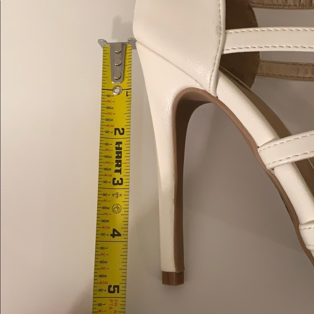 Charlotte Russe White Glee Strappy Heels - Picture 7 of 9